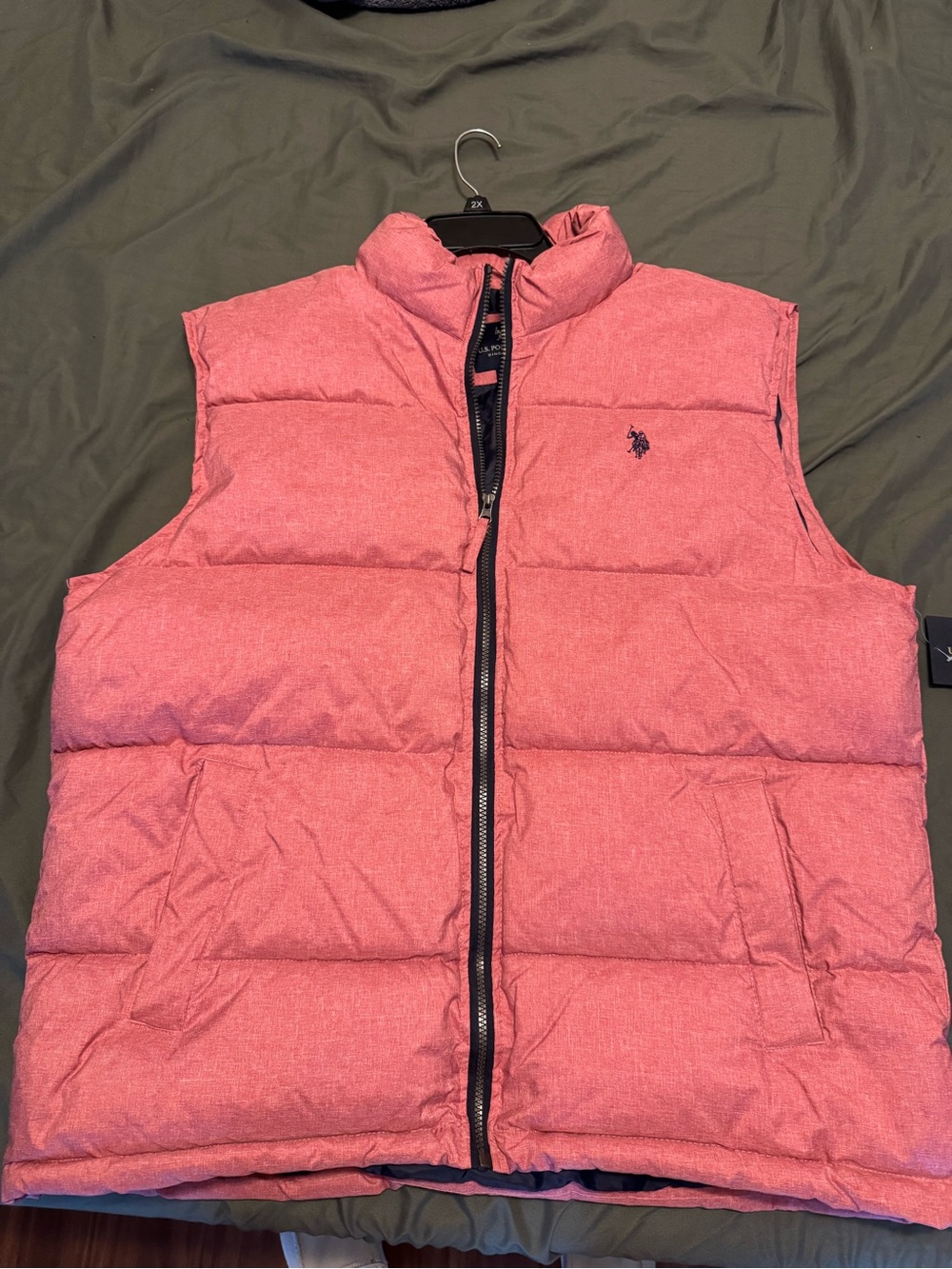 Polo by Ralph Lauren Men's Heathered Coral Puffer Vest